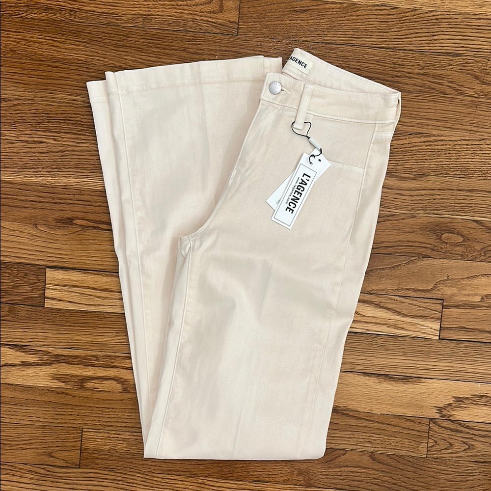 L'AGENCE Elegant Cream Trousers